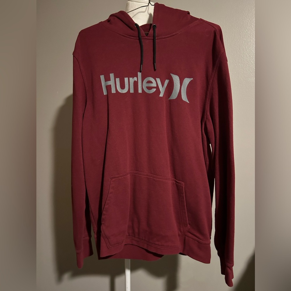 Men’s Hurley hoodie size Lg burgundy